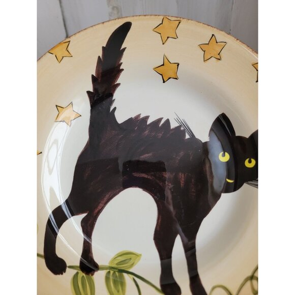 Dario‎ Fatticci black cat plate Halloween home decor vintage - Picture 3 of 6